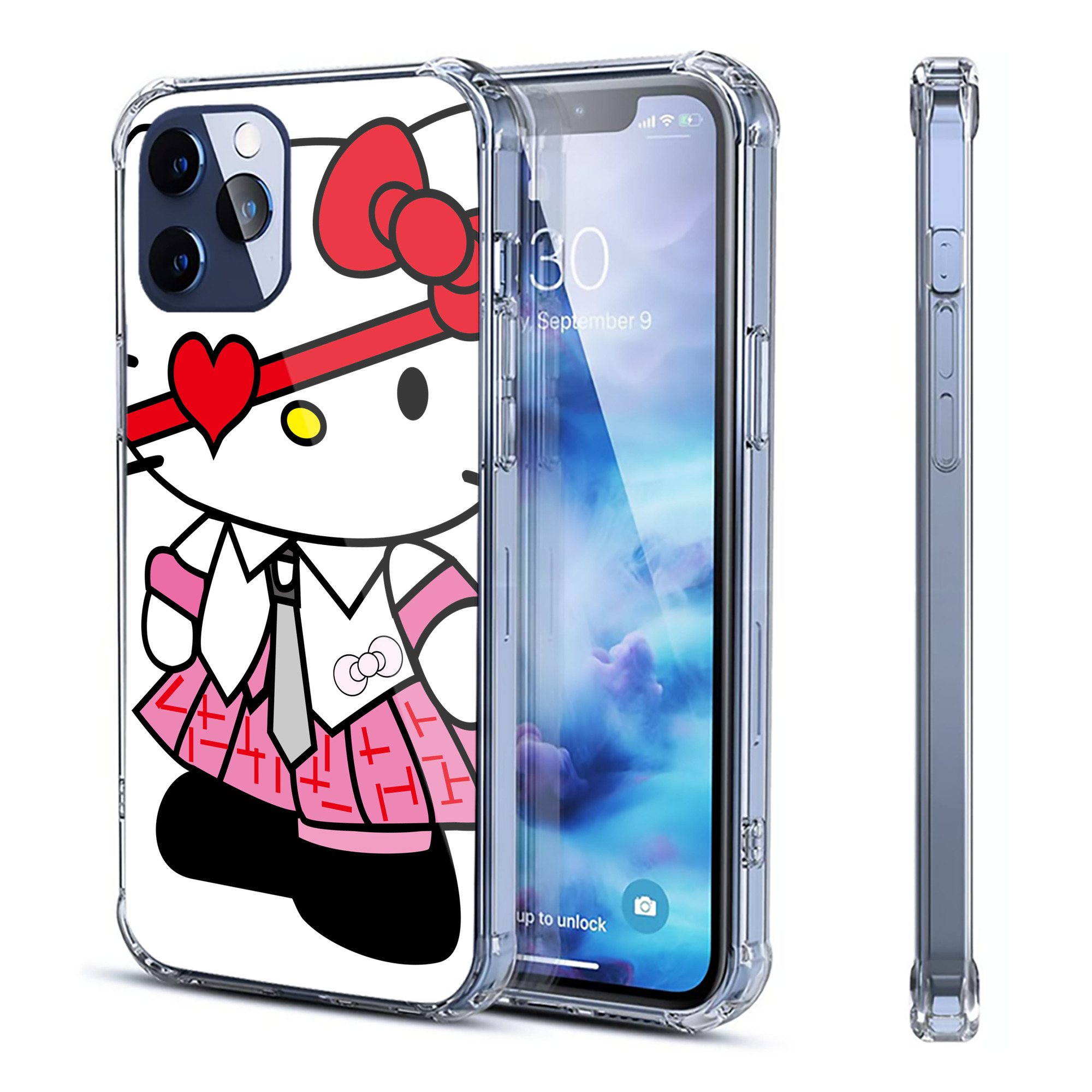 （画像用） Hello Kitty ハローキティ 【iPhone 12シリーズ対応】透明スマホケース（クリアソフトケース）